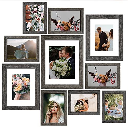 SESEAT 10 x Bilderrahmen Collage, Galeriewandrahmen Set mit 11x14 8x10 5x7 4x6 Rahmen in Grau SESEAT 10 x Bilderrahmen Collage, Galeriewandrahmen Set mit 11x14 8x10 5x7 4x6 Rahmen in Grau von SESEAT