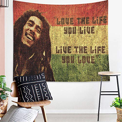 SESERRYY Bob Marley Wandteppich Wandbehang Wandkunst Dekor Raumteiler Deckendekor Fenstervorhänge Wohnheim Dekor Wohnzimmer Schlafzimmer, 59x78inch 150x200cm von SESERRYY