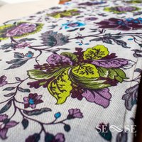 Natur Leinen Tischläufer - Florales Muster/Handarbeit Wohndekoration Esszimmer Tischwäsche von SESEstudio