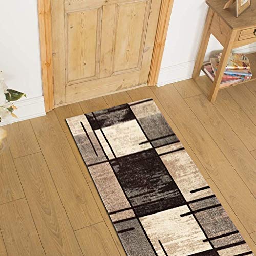 SESO UK- Geometrisches Muster Teppich Läufer for Flur Treppen, Anti-Rutsch-Lange Teppiche for Gewerbe Haushalt Hotel Hall, Breite 60cm / 80cm, kann geschnitten Werden (Size : 0.6×3.5m) von SESO UK