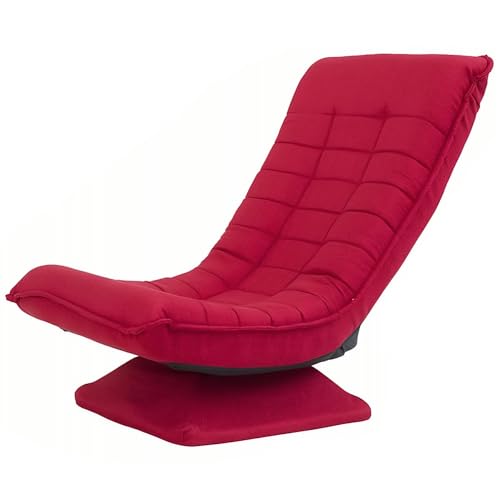 Bodensessel 360° Drehbar Klappbar, Ergonomischer Schaukelstuhl Mit Verstellbarer Rückenlehne, Waschbarem Bezug and Stabilem Metallgestell Für Wohnzimmer, Homeoffice von SESOUK