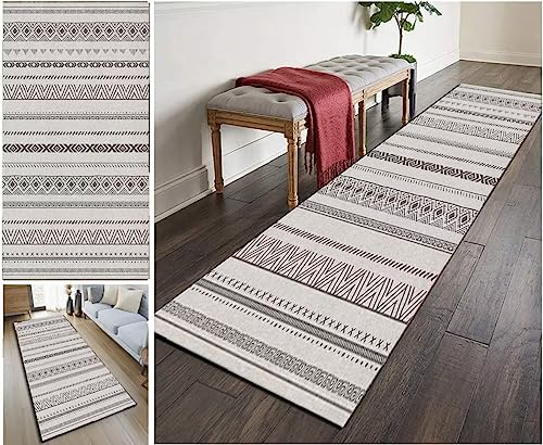 SESOUK Teppich Läufer Flur rutschfest Teppichläufer Waschbar Eingangsteppich Fußmatte für Innen Außen Küchenteppich Teppich für Wohnzimmer Schlafzimmer Anpassbar 60×550cm von SESOUK