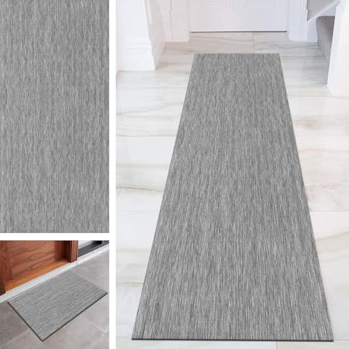 SESOUK Teppich Läufer Moderne Geometrisch für Flur Küche Wohnzimmer 70X250CM, rutschfest Korridor Teppiche Schlafzimmer Teppichläufer Bodenmatte von SESOUK