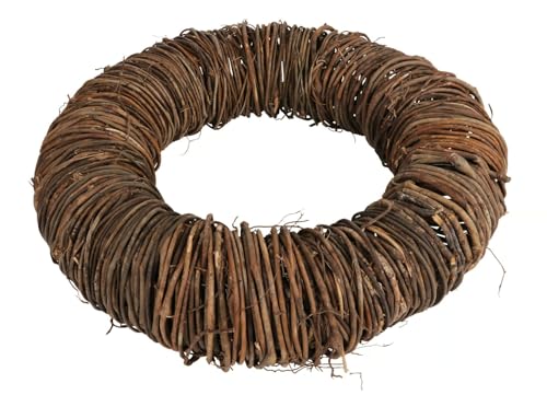 XXL-Weidenkranz Türkranz Tisch-Deko geflochten 45 cm (Braun) von Sesua