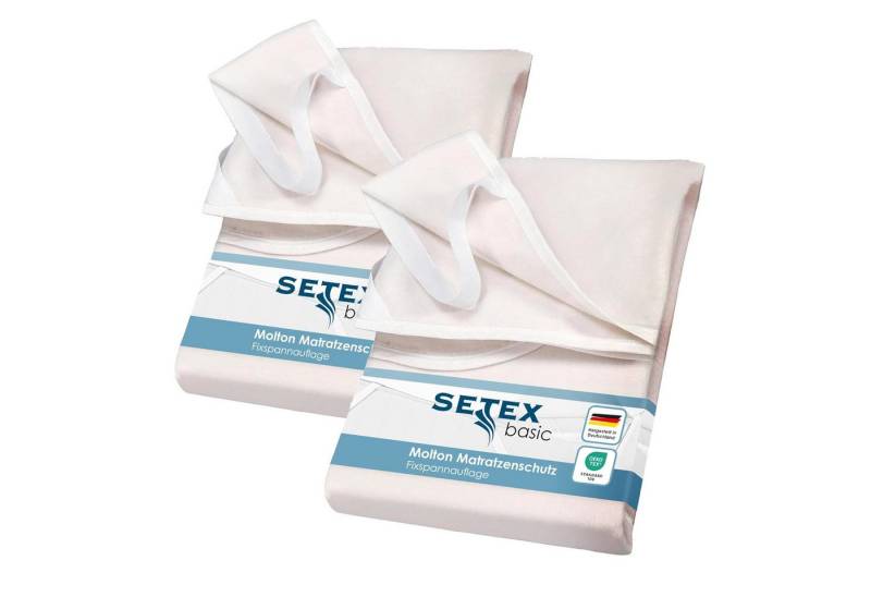 Matratzenschutzbezug 2 Stück Molton Matratzenschutz Matratzenschoner Setex 90x200 cm SETEX, Matratzenschutz von SETEX