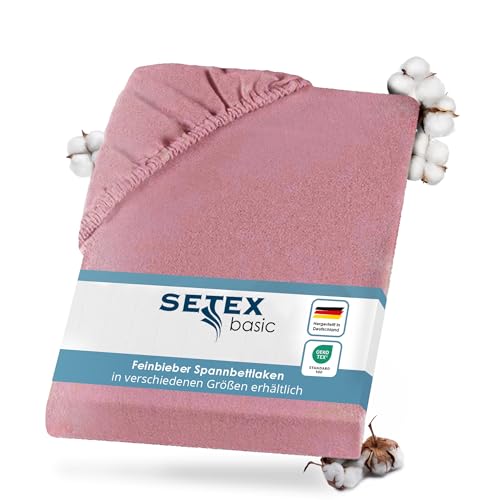 Setex - Feinbiber Bettlaken mit Gummizug kuschelig weich - Biber Spannbettlaken aus 100% Baumwolle mit rundum Spanngummi - Bettwäsche ganzjährig - Betttuch 90x200 cm Altrosa, 1 Stück Setex - Feinbiber Bettlaken mit Gummizug kuschelig weich - Biber Spannbettlaken aus 100% Baumwolle mit rundum Spanngummi - Bettwäsche ganzjährig - Betttuch 90x200 cm Altrosa, 1 Stück von SETEX