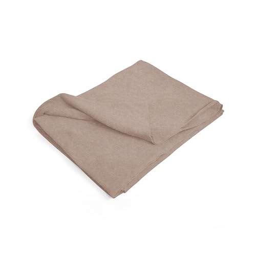 Setex Premium-Kuscheldecke, 85% Baumwolle/15% Polyester, Decke als Zimmer-Deko, Schlafzimmer-Deko und mehr, 200 x 150 cm große Tagesdecke, Beige von SETEX