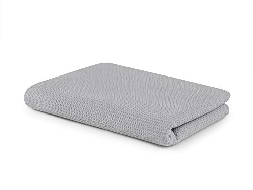 SETEX Waffelpiqué Kuscheldecke, Vielseitige Decke aus 100% Baumwolle, Geeignet als Wohndecke, Tagesdecke, Sommerdecke, Outdoordecke und mehr, 150 x 200 cm, Silbergrau von SETEX