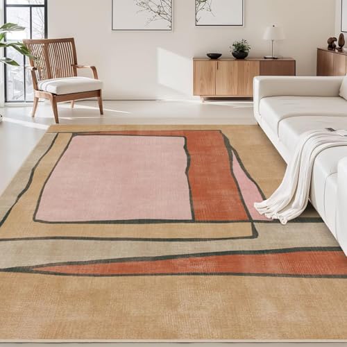 SETHEPACE Modern Minimalismus Teppich Wohnzimmer 80x160 cm, Weicher Gefälschte Kaschmir Teppich Schlafzimmer, Abstrakte Linien Teppiche für Esszimmer, Flur mit Rutschfester Unterseite SETHEPACE Modern Minimalismus Teppich Wohnzimmer 80x160 cm, Weicher Gefälschte Kaschmir Teppich Schlafzimmer, Abstrakte Linien Teppiche für Esszimmer, Flur mit Rutschfester Unterseite von SETHEPACE