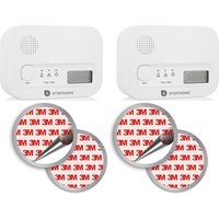 2er Set Kohlenmonoxid-Melder Batteriebetrieben & Magnethalterung, Display von SETPOINT