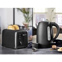 Setpoint - Frühstücksset Edelstahl black steel 1,7L Wasserkocher & 2 Scheiben Toaster von SETPOINT