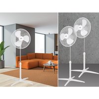Setpoint - Standventilatoren 2er set Weiß ø 40cm Oszillierend Höhe 85-115cm Setpoint - Standventilatoren 2er set Weiß ø 40cm Oszillierend Höhe 85-115cm von SETPOINT