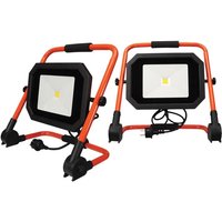Setpoint - led Baustrahler 2er set klappbar 1,5m Kabel (b 37, h 42, t 8 cm) IP65, 50 Watt von SETPOINT