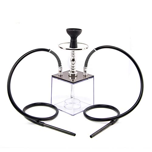 SETSCZY LED Shisha Shisha Set Micro Modern Acryl Bubble Shisha EIN Schlauch Big Smoke mit Silikonschale für Shisha und buntes LED-Licht, um das Rauchen zu genießen von SETSCZY