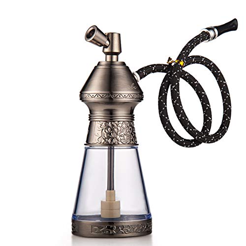 SETSCZY Mini Shisha Pfeife Spitzen Acryl Poliert Filter Mundstück mit Totenkopf Form Spitze Rauchrohre Abnehmbare Bong Mundstück Edelstahl Tragbar, Gold,Gold von SETSCZY