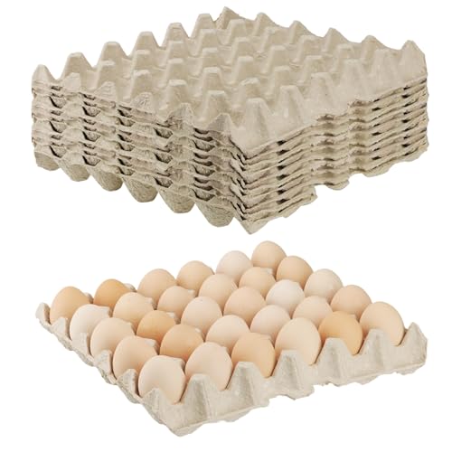 SEUICYNE 12 Stück Eierkartons 30er Pappe, 30x30cm Eierbehälter, Papierzellstoff Eierschachtel 30er Pappe, Eierpappe Eier Behälter, Eierablagen für 30 Eier Küche Kühlschrank Farm von SEUICYNE