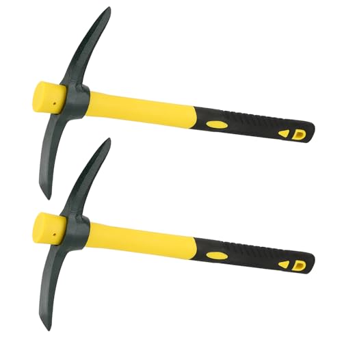 SEUICYNE 2 Stück Robust Spitzhacke Kreuzhacke Gartenhacke mit Stahl Geschmiedetem Kopf und 38cm Kunststoffbeschichteter Fiberglas-Griff Flachhacke für Camping Prospektion Jagd Gartenarbeit SEUICYNE 2 Stück Robust Spitzhacke Kreuzhacke Gartenhacke mit Stahl Geschmiedetem Kopf und 38cm Kunststoffbeschichteter Fiberglas-Griff Flachhacke für Camping Prospektion Jagd Gartenarbeit von SEUICYNE