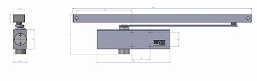 SEVAX ESV7163N Türschließer Ritzel Ritzel – Arm mit Reißverschluss F3 schwarz von SEVAX SAINT GOBAIN