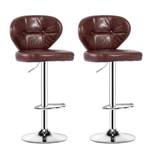 SEVEN COMFORT Barhocker 2er Set, Barstuhl für die Küche mit Fußstütze, Küchenstuhl, Höhenverstellbar, 360° Drehbar, Esszimmer, Theke, Küche, Bar, Braun SEVEN COMFORT Barhocker 2er Set, Barstuhl für die Küche mit Fußstütze, Küchenstuhl, Höhenverstellbar, 360° Drehbar, Esszimmer, Theke, Küche, Bar, Braun von SEVEN COMFORT