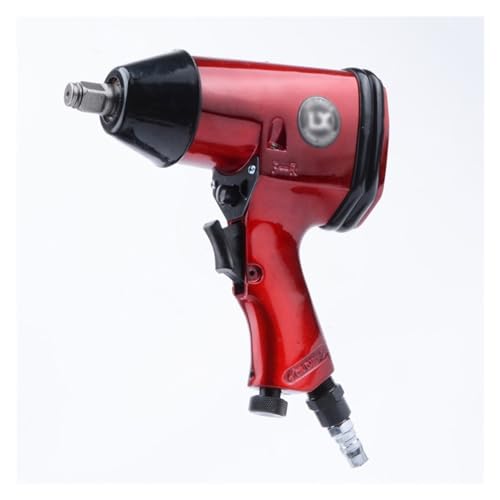 1/2-Zoll-Einzelhammer-Pneumatikschlüssel-Steckschlüsselsatz, Schraubenschlüssel-Drucklufthammer-Steckschlüsselsatz, 8000 U/min, maximales Drehmoment 33 kg(Rood) von SEVEQIS