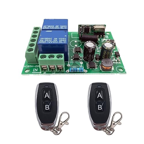 433 MHz universeller kabelloser AC-Relais-Relaisempfänger und -sender for die universelle Garagentor- und Torsteuerung(1RC 2B) von SEVEQIS