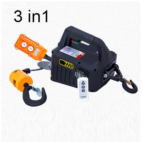 500 kg Fernbedienung Kran Hebes Draht Seil Elektrische Hebebahn Aluminium Hülle Hebehäubiger Haushalt Indoor Kleine Krangewebe(3 in 1,300 Kg 11.8m) von SEVEQIS