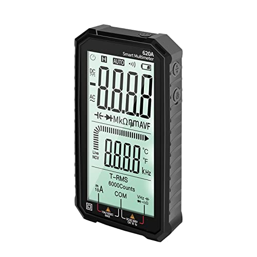 620A Digital Smart Multimeter Transistor Tester 6000 Counts True RMS Auto Electrical Capacitance Meter Temperaturwiderstand(Noir) von SEVEQIS