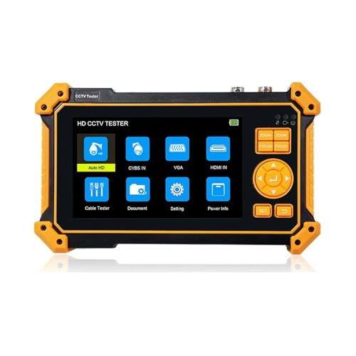 CCTV Tester, 5-Zoll-CCTV-Tester 8MP AHD CVI TVI SDI Videoüberwachungskamera-Monitor 4K Cftv-Tester Mit VGA-Eingang Kabel-Tracker(TI-HD9632S) von SEVEQIS