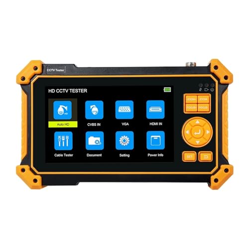 CCTV Tester, 5-Zoll-CCTV-Tester 8MP SDI AHD CVI TVI Videoüberwachungskamera-Monitor 4K Cftv-Tester Mit VGA RS485 UTP-Kabel-Tracker(TI-HD9632S-C) von SEVEQIS