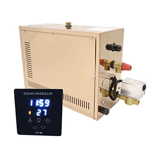 Dampfgenerator, 6 kW automatischer Edelstahl -Dampfgenerator Automatische Descaling Sauna Room Dampfbadmaschine for Spa Room Digital Controller(9kw) von SEVEQIS