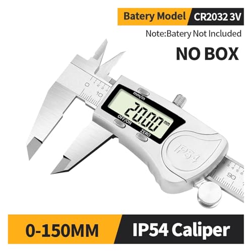 Mikrometer, Digitaler Messschieber Edelstahl Metall Nonius Kaliber Messwerkzeuge Holzbearbeitung Dickenmessgerät Tiefe Elektronisches Lineal(IP54 Caliper) von SEVEQIS