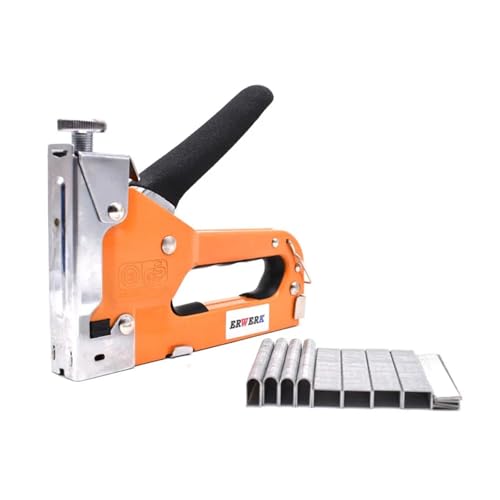 Nagelpistole, 3 In 1 Manueller Nageltacker Möbelhefter mit 600 Stück Nägeln for Holztürpolsterrahmen Pistole Handwerkzeuge Nagelpistole, 3 In 1 Manueller Nageltacker Möbelhefter mit 600 Stück Nägeln for Holztürpolsterrahmen Pistole Handwerkzeuge von SEVEQIS