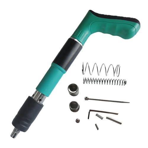 Nagelpistole, Hochdruck-Nagelpistole, verstellbares Mini-Nagel-Wandbefestigungswerkzeug, Einhandbedienung, Haushalts-Nagel-Wandbefestigungswerkzeug(Green Accessories) von SEVEQIS