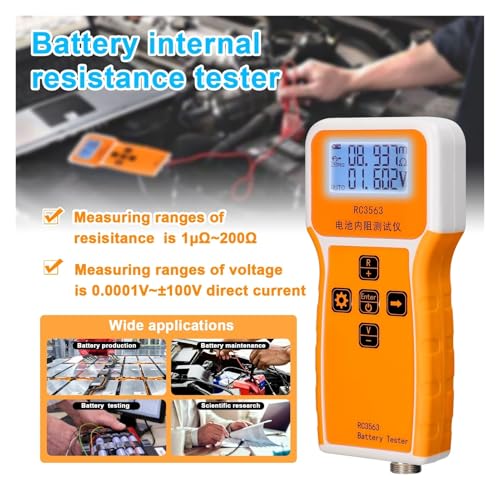 RC3563 Batteriespannungs-Innenwiderstandstester Hochpräziser Trithium-Lithium-Eisenphosphat-18650-Batterietester Ohmmeter(Tester Probe) von SEVEQIS
