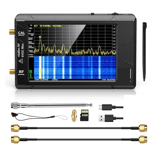 Spectrum Analyzer, 2,8-Zoll-Display-Spektrumanalysator ULTRA 4-Zoll-Display 100 kHz bis 5,3 GHz mit 32-GB-Karte Version V0.4.5.1(SA ULTRA) von SEVEQIS
