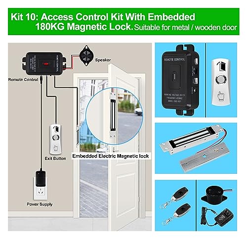 Wireless Access Controller System Kit Fernbedienung Türöffner Haushalts Elektroschloss(Kit10) von SEVEQIS