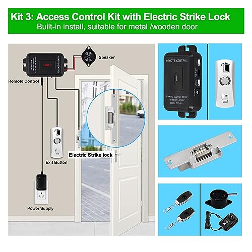 Wireless Access Controller System Kit Fernbedienung Türöffner Haushalts Elektroschloss(Kit3) von SEVEQIS
