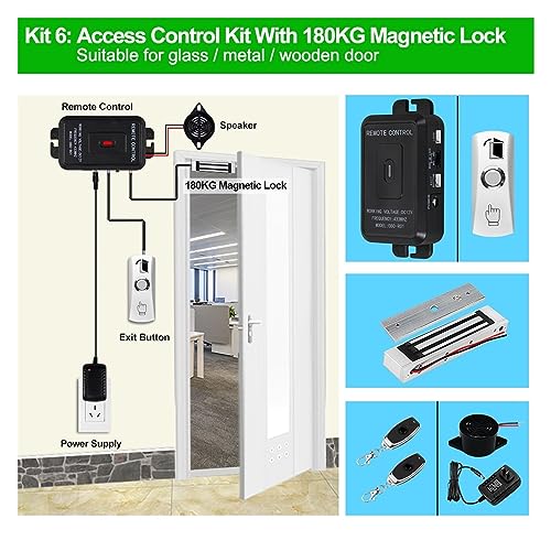 Wireless Access Controller System Kit Fernbedienung Türöffner Haushalts Elektroschloss(Kit6) von SEVEQIS