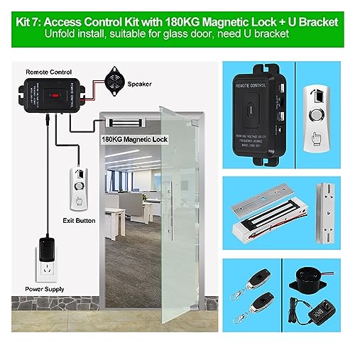 Wireless Access Controller System Kit Fernbedienung Türöffner Haushalts Elektroschloss(Kit7) von SEVEQIS