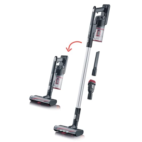 SEVERIN Akku Staubsauger kabellos 40 Min Laufzeit, 2-in-1 Staubsauger mit High-Speed LED-Bürste, ultraleicht für Teppich, Hartböden & Auto, beutellos, HV 7154 SEVERIN Akku Staubsauger kabellos 40 Min Laufzeit, 2-in-1 Staubsauger mit High-Speed LED-Bürste, ultraleicht für Teppich, Hartböden & Auto, beutellos, HV 7154 von SEVERIN