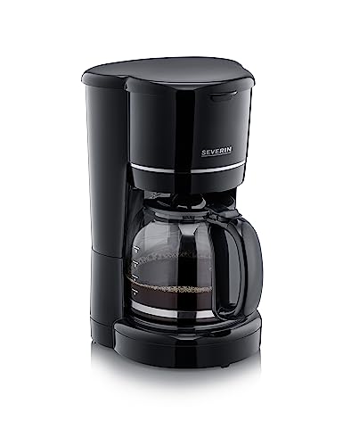 SEVERIN Filterkaffeemaschine mit Glaskanne, Kaffeemaschine für bis zu 10 Tassen, Filtermaschine mit Glaskanne und Permanentfilter, schwarz, KA 4320 von SEVERIN