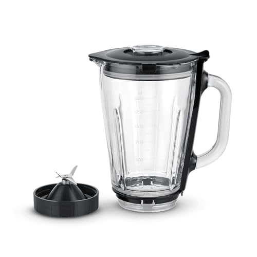 SEVERIN Standmixer-Aufsatz, Standmixer mit verschiedenen Zubereitungsmöglichkeiten, temperaturbeständiger Glasbehälter mit 1.5L Kapazität, passend zu SEVERIN Küchenmaschinen: KM 3896, 3897, ZB 5593 von SEVERIN