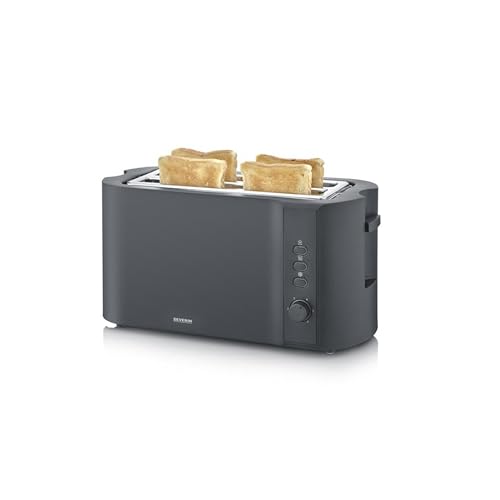 SEVERIN Toaster Langschlitz, 4 Scheiben mit integrierten Brötchenaufsatz, 2 Langschlitz-Röstschachte, verschiedene Aufwärmstufen, 1.400 W, Schwarz Matt, AT 2591 SEVERIN Toaster Langschlitz, 4 Scheiben mit integrierten Brötchenaufsatz, 2 Langschlitz-Röstschachte, verschiedene Aufwärmstufen, 1.400 W, Schwarz Matt, AT 2591 von SEVERIN