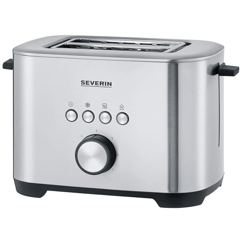 SEVERIN Toaster mit Bagel-Funktion, geeignet für 2 XXL-Toastscheiben, Toaster mit Brötchenaufsatz, hochwertiger Edelstahl Toaster zum Toasten, Auftauen und Erwärmen, 800W, Edelstahl gebürstet, AT 2510 SEVERIN Toaster mit Bagel-Funktion, geeignet für 2 XXL-Toastscheiben, Toaster mit Brötchenaufsatz, hochwertiger Edelstahl Toaster zum Toasten, Auftauen und Erwärmen, 800W, Edelstahl gebürstet, AT 2510 von SEVERIN