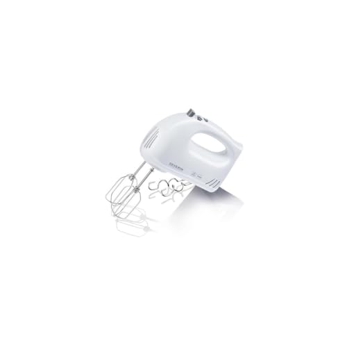 SEVERIN Handmixer, Handrührgerät mit 5 Geschwindigkeitsstufen, praktischer Handrührer mit 2 Edelstahl-Rührbesen und -Knethaken, weiß, HM 3820 SEVERIN Handmixer, Handrührgerät mit 5 Geschwindigkeitsstufen, praktischer Handrührer mit 2 Edelstahl-Rührbesen und -Knethaken, weiß, HM 3820 von SEVERIN