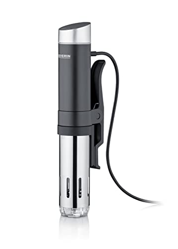 SEVERIN Sous Vide Stick mit Touchbedienung, leistungsstarker Sous-Vide Garer mit LED-Display, bei herkömmlichen Geräten, Edelstahl-gebürstet / schwarz, SV 2451, 39.5 von SEVERIN