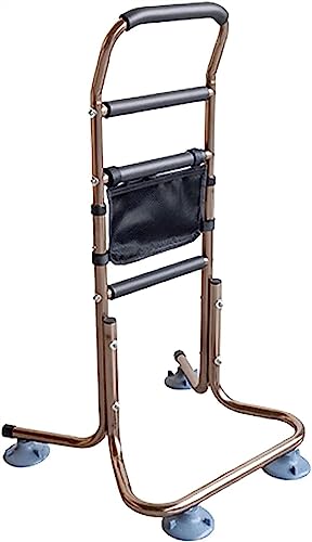 SEVEWAGE Einstellbare Höhe Bett s für ältere Erwachsene tragbare Mobilität d mit Chr Stand Assist und Cane Grab Bar Sichere Unterstützung für s sitzen Unterstützung stehen (schwarz) von SEVEWAGE