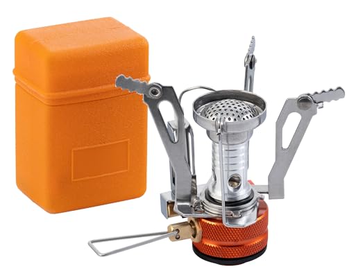 Campingkocher,Klein Faltbar Camping Gaskocher mit Piezozündung 2000W, Kompakt Haltbar Mini Gasbrenner mit Tragebox zum Trekking Camping Picknick Outdoor von SEVICO