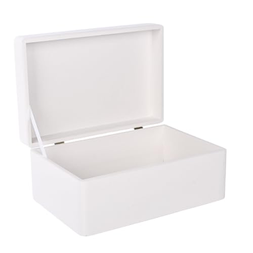 SEVICO Holzkiste XXL Große Aufbewahrungsbox Weiß | 30x20x14 cm | ohne Griffen | ideal für Dokumente, Spielzeug und Werkzeug Holztruhe Holzbox von SEVICO