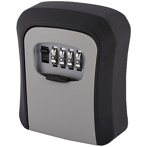 SEVICO Schlüsselbox zur Wandmontage - für Schlüssel oder kleine Wertgegenstände - Schlüsseltresor mit 4-stelligem Zahlencode für außen und innen Schwarz-Grau Key Safe SEVICO Schlüsselbox zur Wandmontage - für Schlüssel oder kleine Wertgegenstände - Schlüsseltresor mit 4-stelligem Zahlencode für außen und innen Schwarz-Grau Key Safe von SEVICO